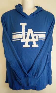 Los Angeles Dodgers #17 Ohtani Majestic Threads LS Hoodie Shirt Large